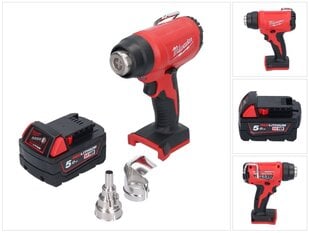 Johdoton kuumailmapistooli Milwaukee M18 BHG-501 hinta ja tiedot | Kuumailmapuhaltimet | hobbyhall.fi