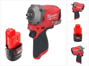 Akkuruuvinväännin Milwaukee M12 FIW38-201 (ilman laturia) hinta ja tiedot | Akkuporakoneet ja ruuvinvääntimet | hobbyhall.fi