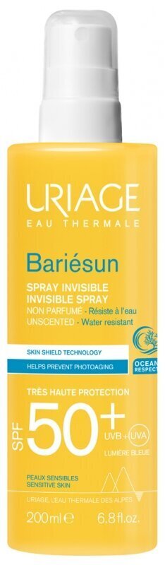 Aurinkosuojasuihke Uriage Bariesun SPF 50+, 200 ml hinta ja tiedot | Aurinkovoiteet | hobbyhall.fi