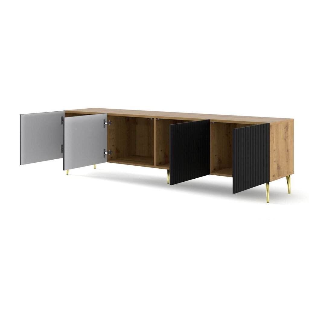 Akl Furniture Ravenna TV-taso, musta/ruskea hinta ja tiedot | TV-tasot | hobbyhall.fi