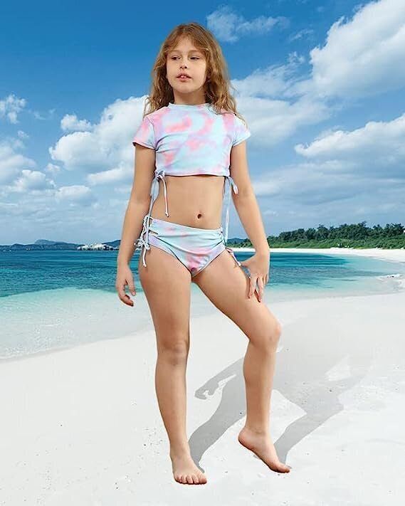 Bikinit Kouric, tankini, sininen hinta ja tiedot | Tyttöjen uima-asut | hobbyhall.fi