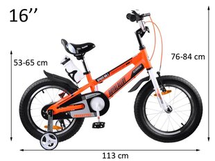Lasten polkupyörä , oranssi, RoyalBaby Space No.1 16 hinta ja tiedot | Kolmipyörät | hobbyhall.fi