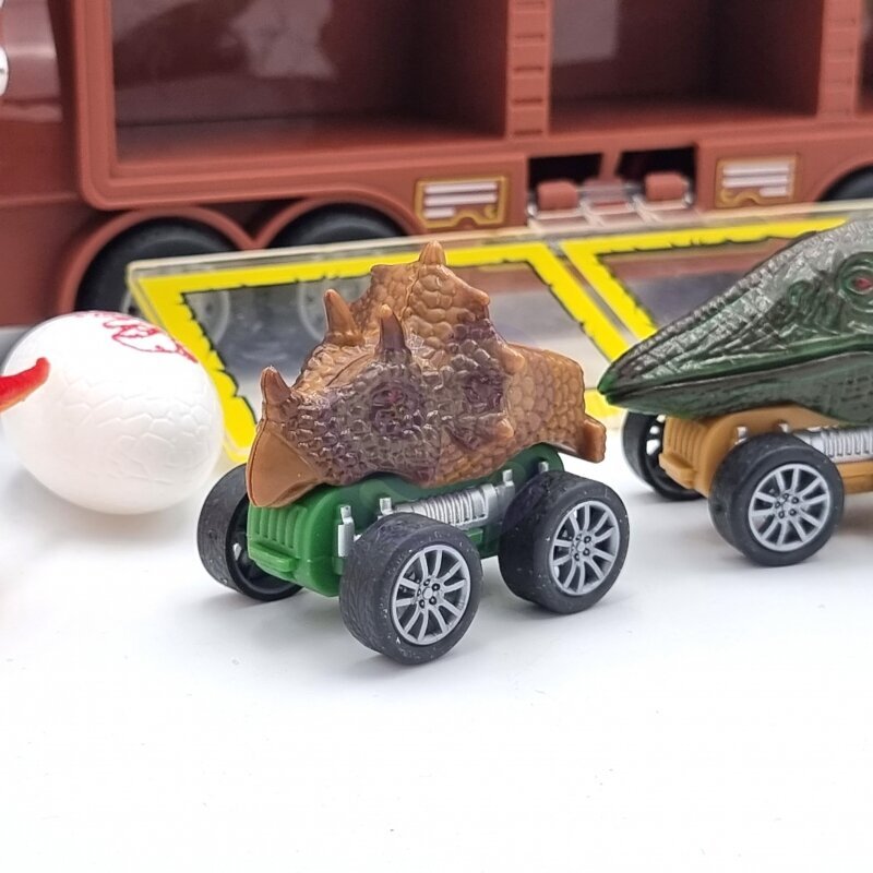 Dinosaurusauto, jossa on laukaisulaite ja autoja, Woopie hinta ja tiedot | Poikien lelut | hobbyhall.fi