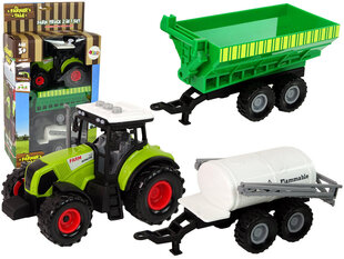 Traktori perävaunuineen Lean Toys, vihreä hinta ja tiedot | Poikien lelut | hobbyhall.fi