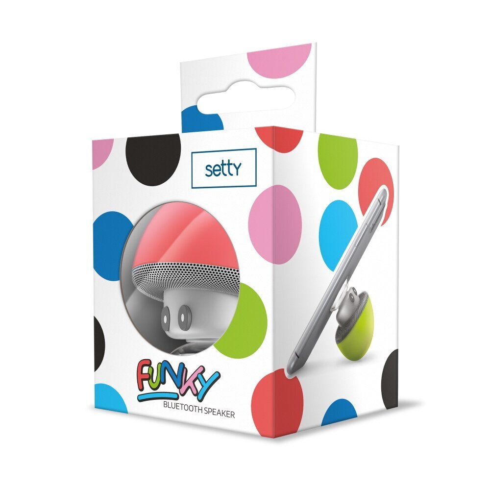 Setty Bluetooth kaiutin Mushroom punainen hinta ja tiedot | Kaiuttimet | hobbyhall.fi