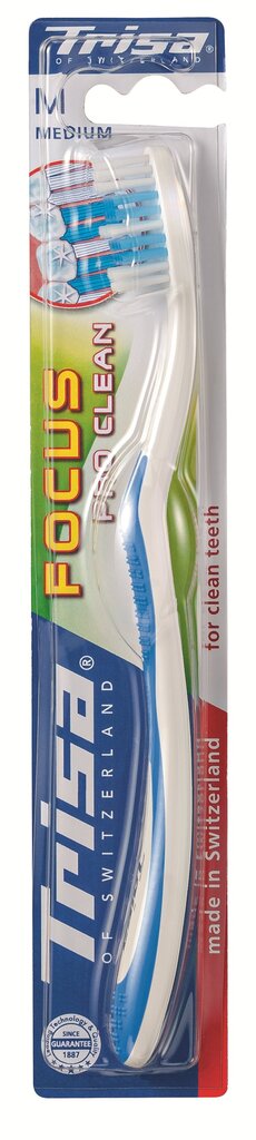 Keskikova hammasharja, Trisa Focus Pro Clean, 1 kpl hinta ja tiedot | Suuhygienia | hobbyhall.fi