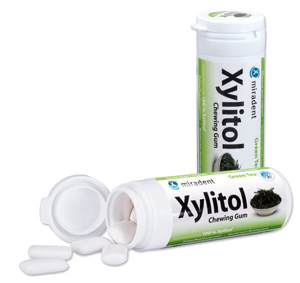 Purukumi Miradent Xylitol, vihreän teen makuinen hinta ja tiedot | Suuhygienia | hobbyhall.fi