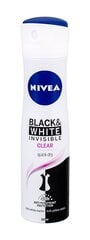 Nivea Black & White Invisible Clear antiperspirantti 150 ml hinta ja tiedot | Deodorantit | hobbyhall.fi