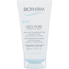 Biotherm Deo Sensitive Cream naisille 40 ml hinta ja tiedot | Deodorantit | hobbyhall.fi