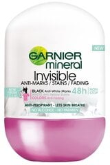 Garnier Mineral Invisible Black White Colors Anti-perspirant 50 ml hinta ja tiedot | Deodorantit | hobbyhall.fi