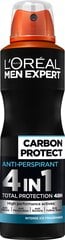 L'Oreal Paris Men Expert Carbon Protect suihkedeodorantti mihelle 150 ml hinta ja tiedot | L'Oréal Paris Hygieniatuotteet | hobbyhall.fi