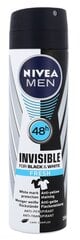 Nivea Men Invisible For Black & White Fresh antiperspirantti miehelle 150 ml hinta ja tiedot | Deodorantit | hobbyhall.fi