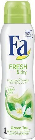 Hienvastainen Antiperspirantti spray Fresh & Dry Green Tea 150 ml hinta ja tiedot | Deodorantit | hobbyhall.fi