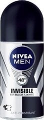 Nivea Men Black&White Invisible Original roll-on deodorantti mihelle 50 ml hinta ja tiedot | Deodorantit | hobbyhall.fi