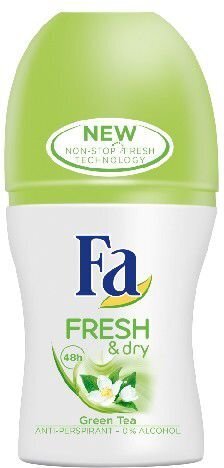 Fa Fresh & Dry Green Tea Scent roll-on deodorantti 50 ml hinta ja tiedot | Deodorantit | hobbyhall.fi