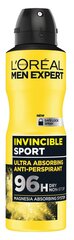 Antiperspirantti-spray L'Oréal Men Expert Invicible Sport hinta ja tiedot | L'Oréal Paris Hygieniatuotteet | hobbyhall.fi