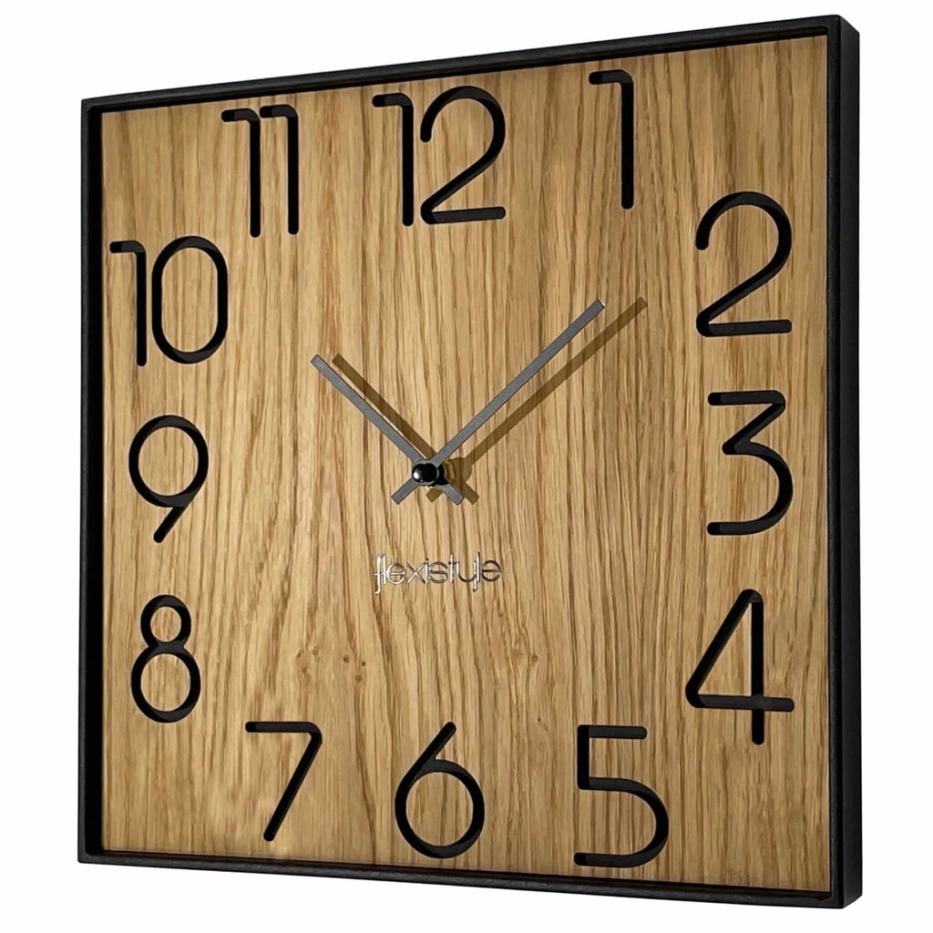 Seinäkello Oak Numbers hinta ja tiedot | Kellot | hobbyhall.fi