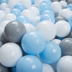 KiddyMoon -pallot pallomereen, 500 kpl, ∅ 6 cm, harmaa/valkoinen/sininen hinta ja tiedot | Vauvan lelut | hobbyhall.fi