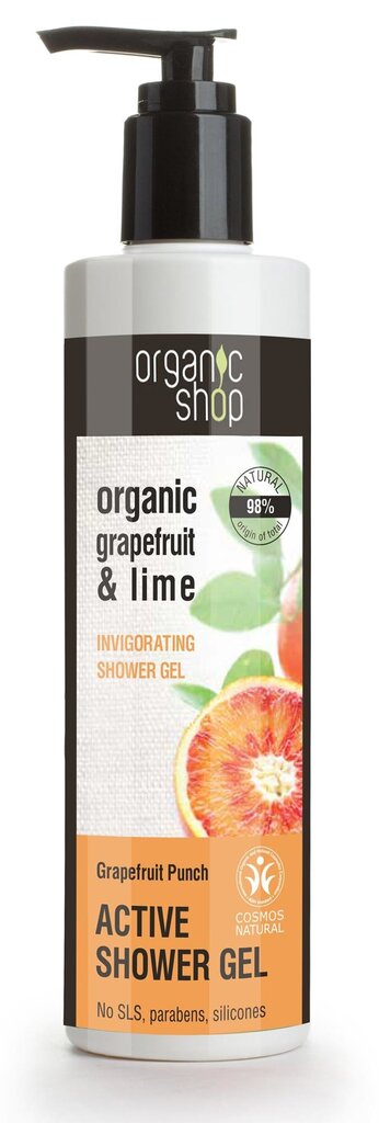 Suihkugeeli Organic Shop Active, 280 ml hinta ja tiedot | Suihkusaippuat ja suihkugeelit | hobbyhall.fi