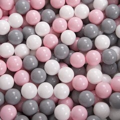 KiddyMoon -pallot pallomereen, 300 kpl, ∅ 6 cm, valkoinen/harmaa/vaaleanpunainen hinta ja tiedot | Vauvan lelut | hobbyhall.fi
