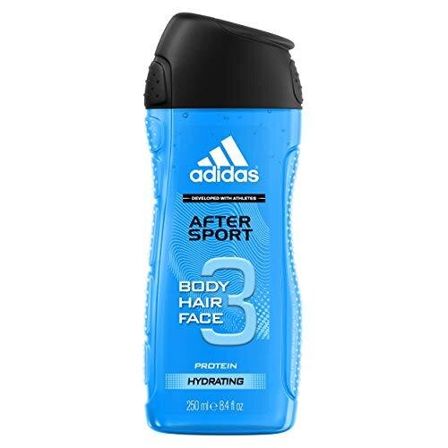 Suihkugeeli Adidas After Sport 3in1 miehille 400 ml hinta ja tiedot | Suihkusaippuat ja suihkugeelit | hobbyhall.fi