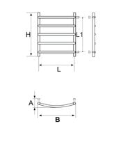 Pyyhekuivain Classic C5 500x600/500-1" Varmiko sivuliitäntä hinta ja tiedot | Kylpyhuoneen patterit ja pyyhekuivaimet | hobbyhall.fi