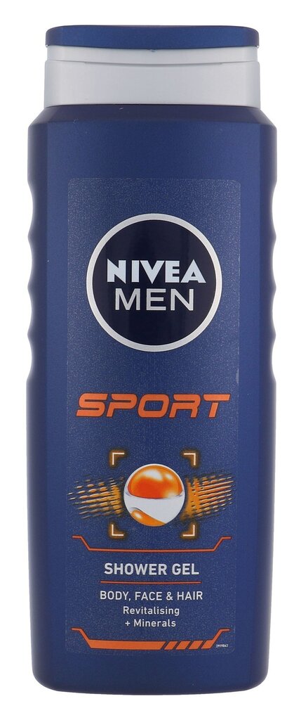 Suihkugeeli-shampoo Nivea Men Sport miehille 500 ml hinta ja tiedot | Suihkusaippuat ja suihkugeelit | hobbyhall.fi