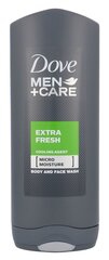 Dove Men + Care Extra Fresh suihkugeeli miehelle 400 ml hinta ja tiedot | Suihkusaippuat ja suihkugeelit | hobbyhall.fi