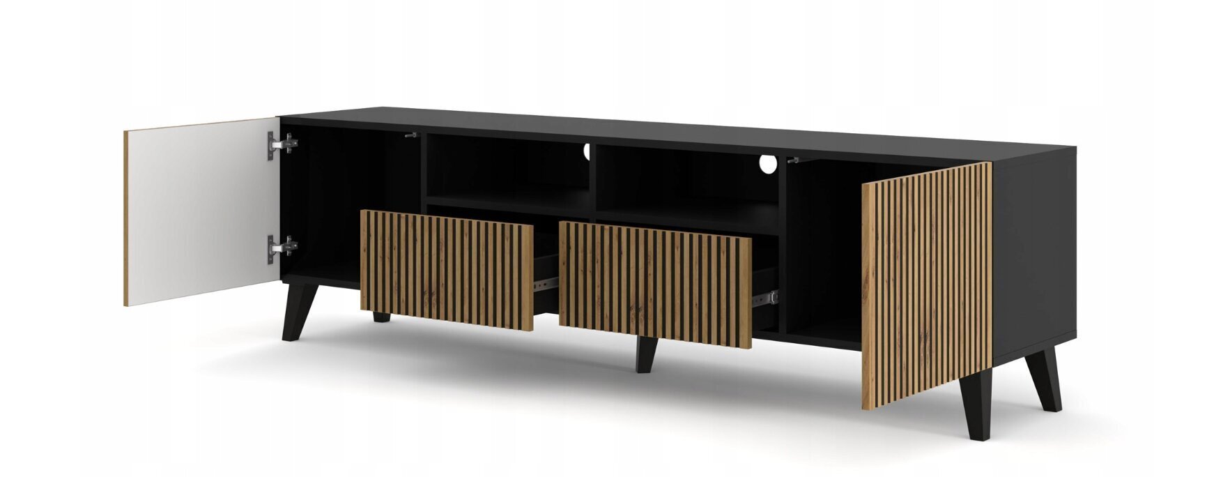 Akl Furniture Ravenna TV-taso, ruskea/musta hinta ja tiedot | TV-tasot | hobbyhall.fi