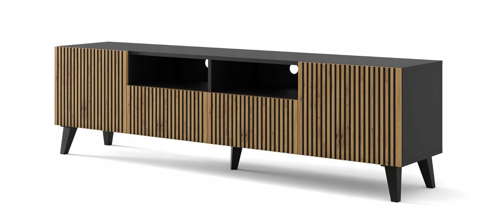 Akl Furniture Ravenna TV-taso, ruskea/musta hinta ja tiedot | TV-tasot | hobbyhall.fi