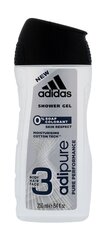 Miesten suihkugeeli Adidas Adipure 250 ml hinta ja tiedot | Suihkusaippuat ja suihkugeelit | hobbyhall.fi