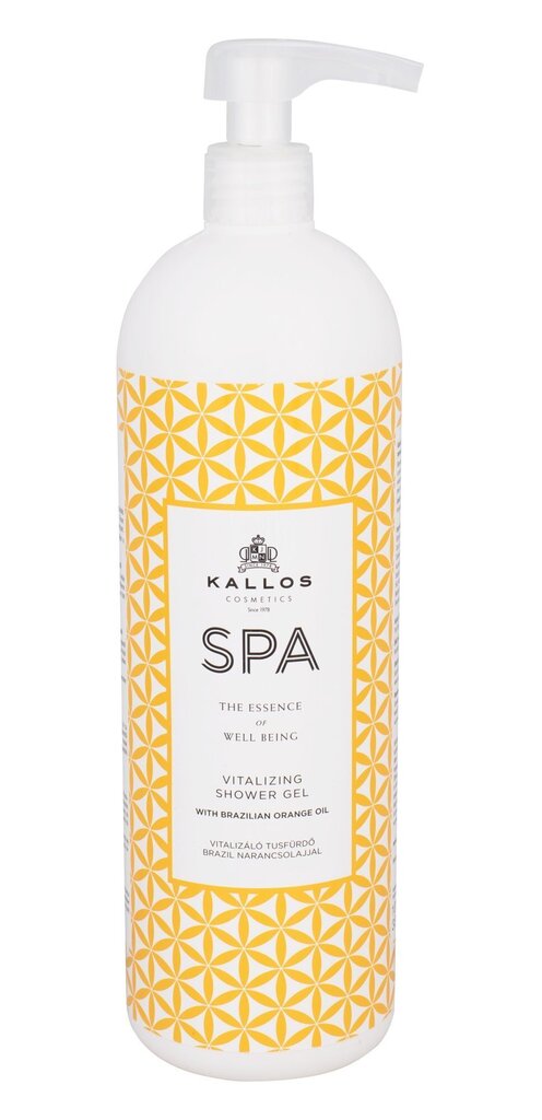 Suihkugeeli Kallos SPA Vitalizing Orange 1000 ml hinta ja tiedot | Suihkusaippuat ja suihkugeelit | hobbyhall.fi