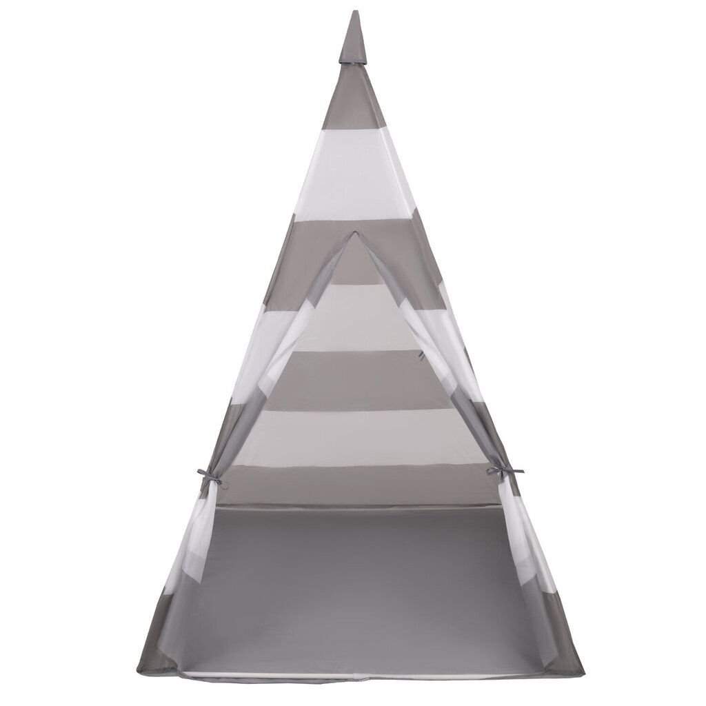 Selonis teepee leikkiteltta 200 pallolla 6 cm intiaaniteltta lapsille, harmaa-valkoinen raita:harmaa/valkoinen/läpinäkyvä/vauvan sininen hinta ja tiedot | Vauvan lelut | hobbyhall.fi