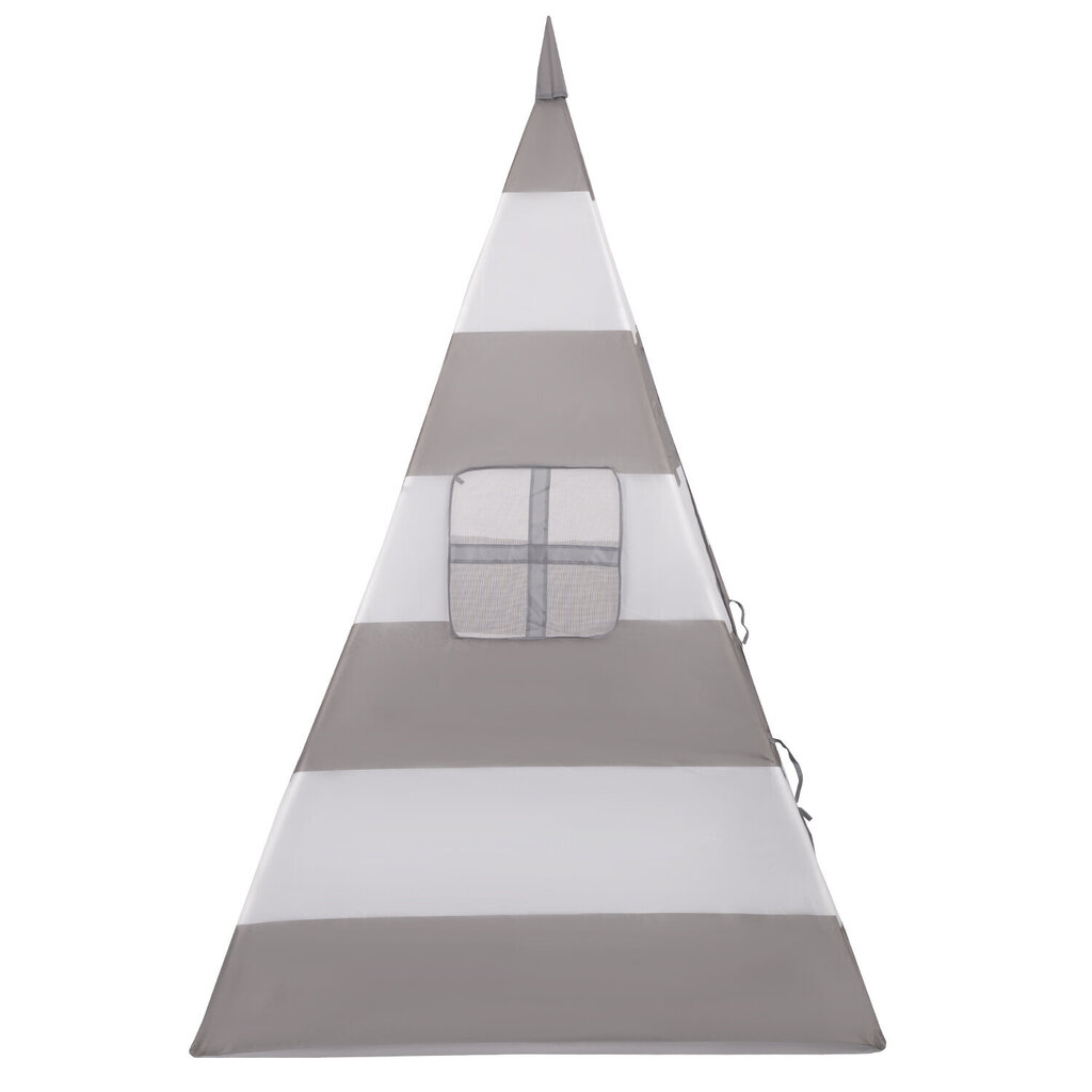 Selonis teepee leikkiteltta 200 pallolla 6 cm intiaaniteltta lapsille, harmaa-valkoinen raita:harmaa/valkoinen/läpinäkyvä/vauvan sininen hinta ja tiedot | Vauvan lelut | hobbyhall.fi