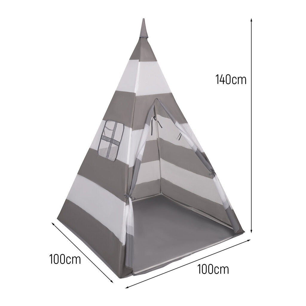 Selonis Leikkiteltta Tiipii, 400 palloa, valkoinen/harmaa/vaaleanpunainen hinta ja tiedot | Vauvan lelut | hobbyhall.fi