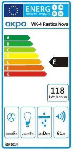 Akpo WK-4 Rustica Nova 60 hinta ja tiedot | Liesituulettimet | hobbyhall.fi