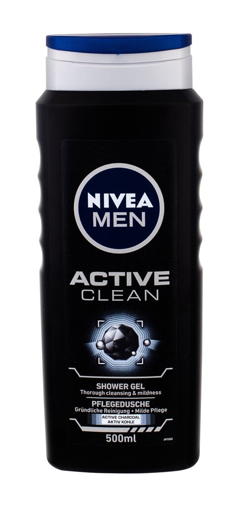 Suihkugeeli-shampoo Nivea Men Active Clean Shower Gel miehille 500 ml hinta ja tiedot | Suihkusaippuat ja suihkugeelit | hobbyhall.fi