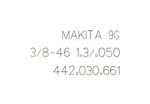 958030661 Laippa 12", 30 cm, 3/8", -46, 1,3 mm Makita hinta ja tiedot | Käsityökalut | hobbyhall.fi