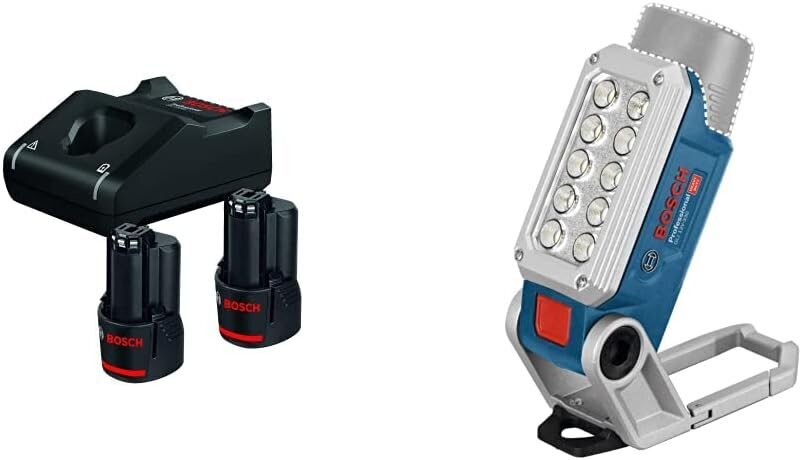 LED-lamppu, akkulaturi ja akut Bosch Professional 12V hinta ja tiedot | Pölynimurin akut | hobbyhall.fi