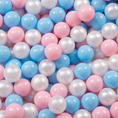 Selonis kuusikulmainen 6-puoleinen leikkikynä 100 pallolla, sininen:babyblue/powder pink/pearl hinta ja tiedot | Vauvan lelut | hobbyhall.fi