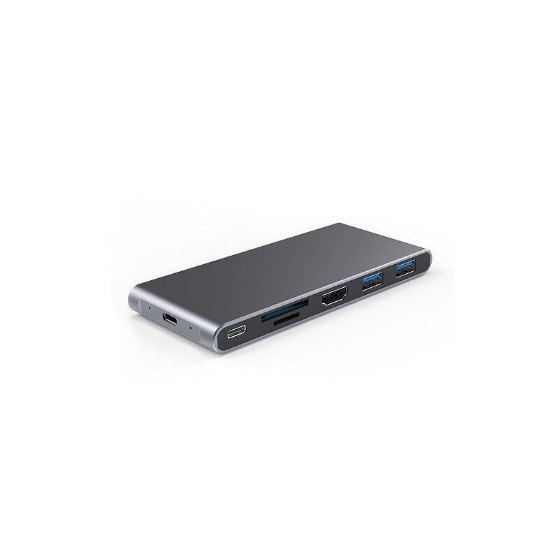 Ulkoinen SSD-asemakotelo M.2 NGFF ja sovitin USB Type-C - HDMI, 2x USB 3.0 Type-A, SD, TF, USB Type-C PD60W hinta ja tiedot | Adapterit | hobbyhall.fi