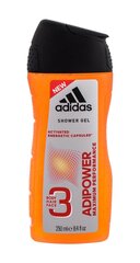 Suihkugeeli Adidas AdiPower 3in1 250 ml hinta ja tiedot | Suihkusaippuat ja suihkugeelit | hobbyhall.fi