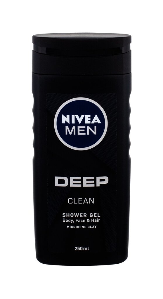 Nivea Men Deep Clean suihkugeeli miehelle 250 ml hinta ja tiedot | Suihkusaippuat ja suihkugeelit | hobbyhall.fi