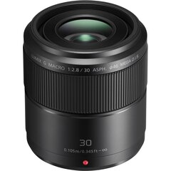 Panasonic Lumix G Makro 30mm -objektiivi, f/2,8 ASPH Mega O.I.S. (H-HS030) hinta ja tiedot | Objektiivit | hobbyhall.fi