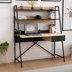 Työpöytä Kalune Design 570 (I), musta/vaaleanruskea hinta ja tiedot | Tietokonepöydät ja työpöydät | hobbyhall.fi