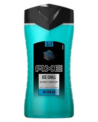Hius- ja vartalogeeli Axe 3 IN 1 Body Wash Ice Chill, 250 ml hinta ja tiedot | Suihkusaippuat ja suihkugeelit | hobbyhall.fi