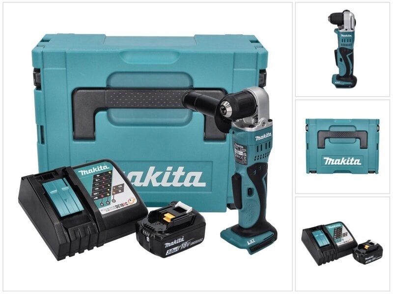 Makita DDA 351 RF1J akkuporakone 18 V 13,5 Nm ja akku 3,0 Ah sekä laturi + Makpac