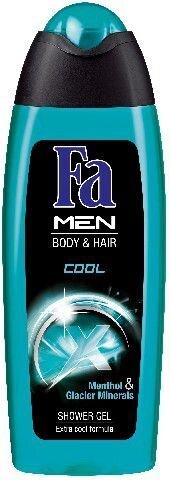 Suihkugeeli miehille Fa Men Body & Hair Cool 250 ml hinta ja tiedot | Suihkusaippuat ja suihkugeelit | hobbyhall.fi