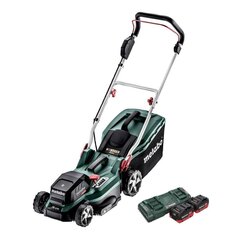 Metabo RM 36-18 LTX BL 36 akkuleikkuri 36 V (2x 18 V) LTX + 2x akku 5,5 Ah + kaksoislaturi hinta ja tiedot | Ruohonleikkurit | hobbyhall.fi