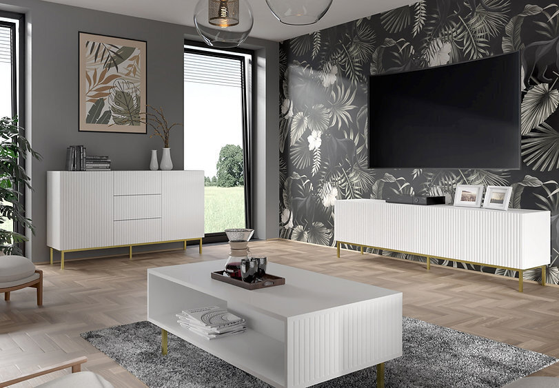 Lipasto AKL Furniture Ravenna, valkoinen hinta ja tiedot | Lipastot | hobbyhall.fi